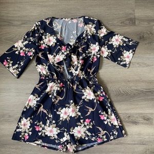 SHEIN brand new floral romper dress/shorts. Size Medium